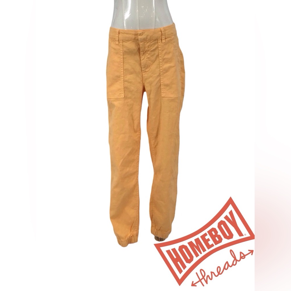 Frank & Eileen Orange Cargo Pants Relaxed Fit size 4